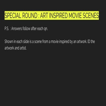 Theme round : art in movies | PDF
