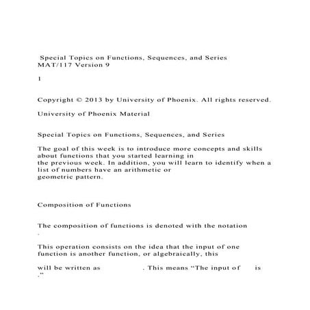  Special Topics on Functions, Sequences, and Series MAT117 .docx
