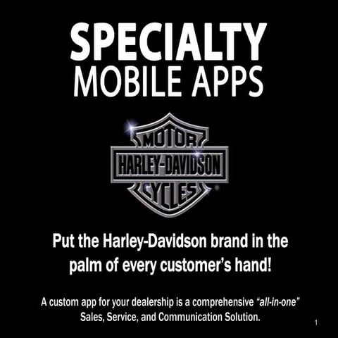 Specialty mobile apps for harley davidson