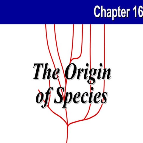 Speciation and Systematics APBioCh16and18