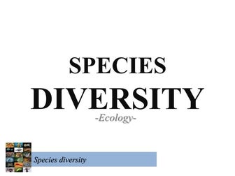 Species diversity