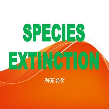 GRADE 9: LESSON: SPECIES EXTINCTION.pptx