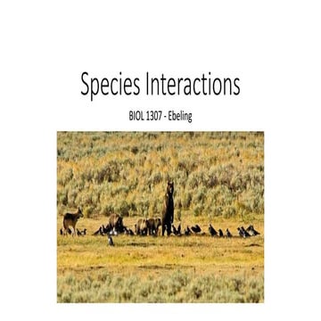 Species interactions