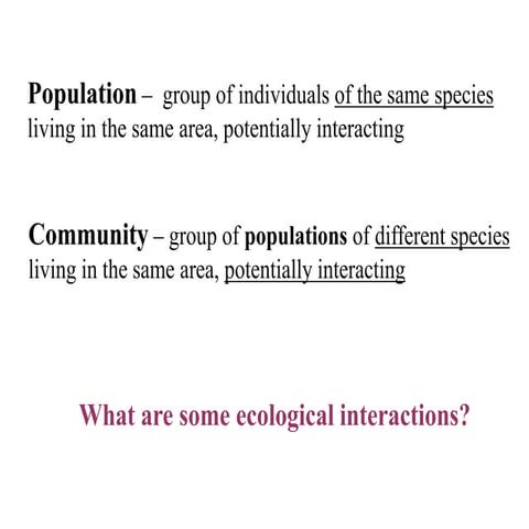 "Interactions of organisms in ecosystem" | PPT