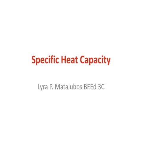 Specific heat-capacity