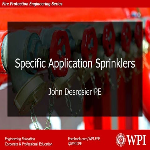 Fire Protection Engineering: Specific Application Sprinklers