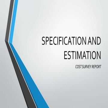 Specification and estimation