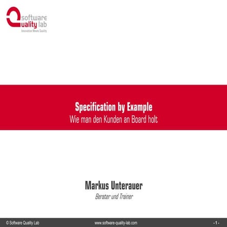 Specification by example