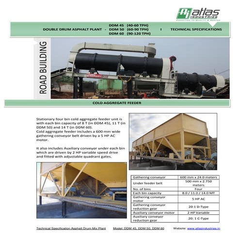 Specifications Mobile Asphalt Drum Mix Plant | PDF