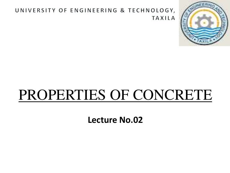 Specifications of concrete