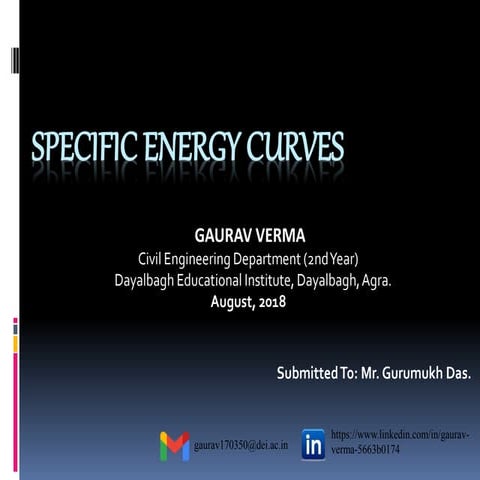 Specific Energy Curves