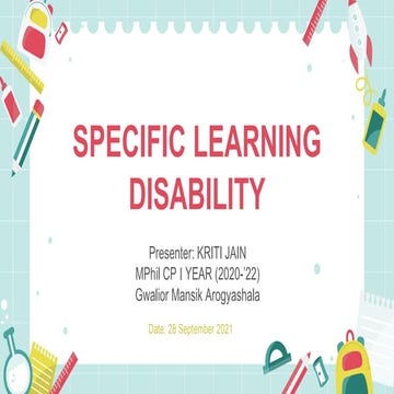 Specific learning disorder  