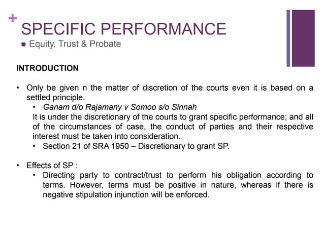 Specific Performance