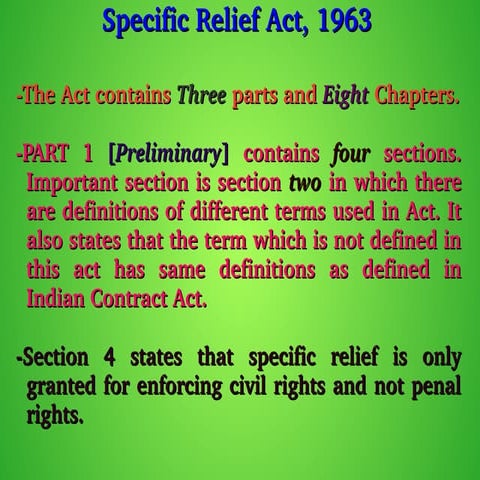 Specific Relief Act 1963