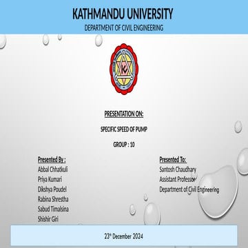 specific speed of pump and description of pumps