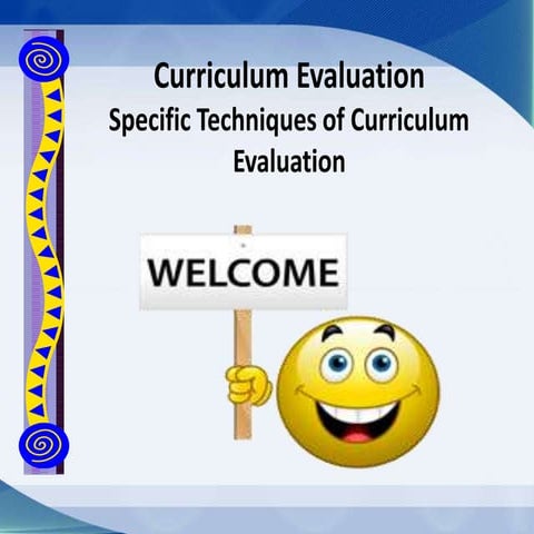Specific techniques of curriculum evaluation