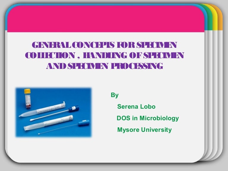 Specimen collection and preservation