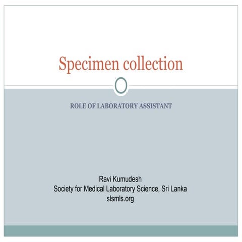 Specimen collection