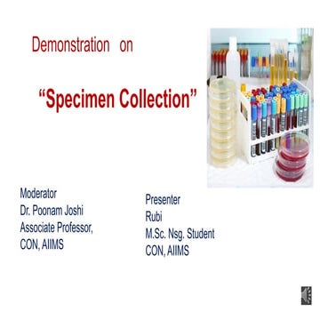 Specimen collection procedure...........