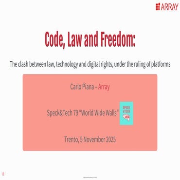Code, Law and Freedom: the clash between law, technology and digital rights, under the ruling of platforms