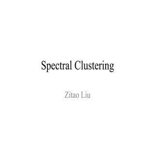 Spectral clustering Tutorial