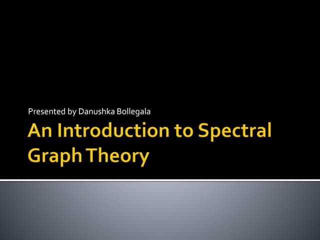 Spectral graph theory