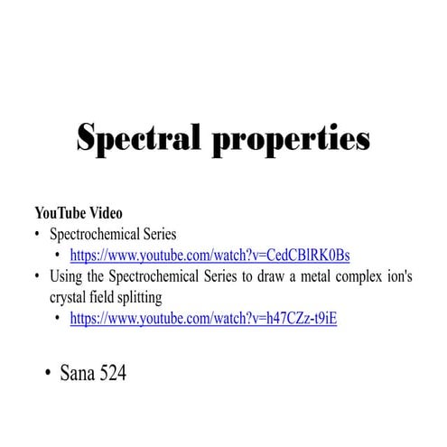 Spectrochemical series