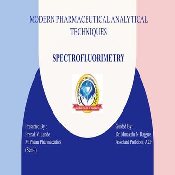 SPECTROFLUORIMETRY (Modern pharmaceutical analytical techniques).pptx