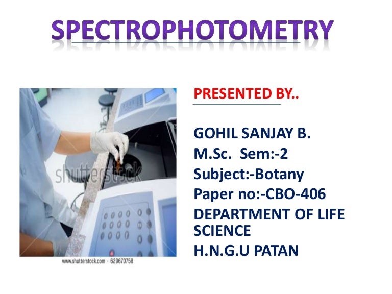Spectrophotometry