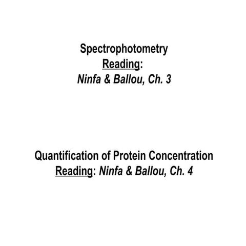 Spectrophotometry lecture