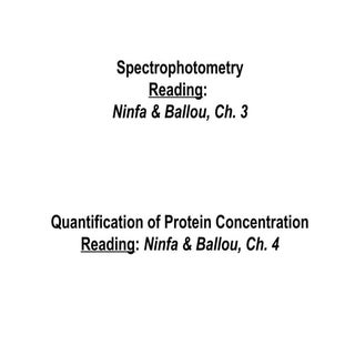 Spectrophotometry Lecture