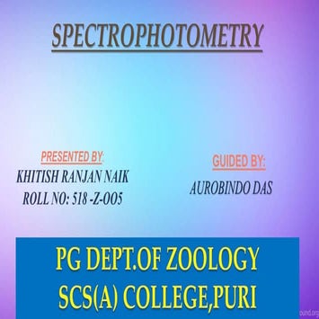 Spectrophotometry 