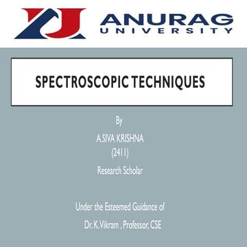 Spectroscopic techniquesxxxxxxxxxxxxxxxxxxxxxxxxxxxxxxxxxxxxxxxxxxxxxxxxxxxxx...