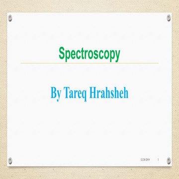 Spectroscopy