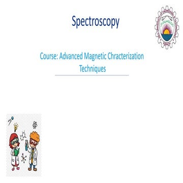 Spectroscopy, Emission Spectroscopy.