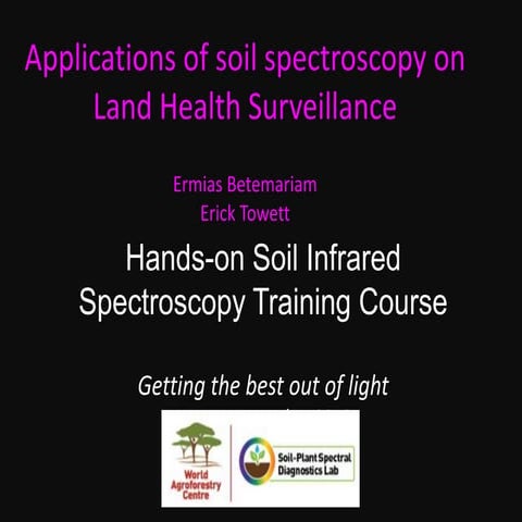 Applications of soil spectroscopy on Land Health Surveillance
