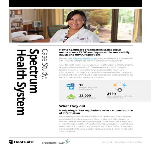 Spectrum Health System Case Study