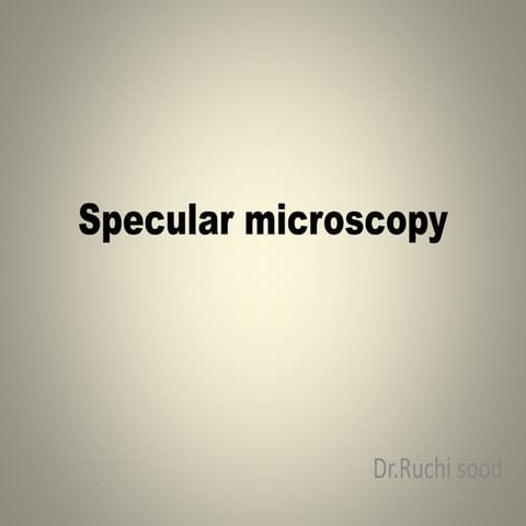 Specular microscopy