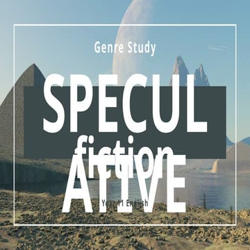 Speculative Fiction Genre Educational Presentation in Dark Natural Photo Styl...