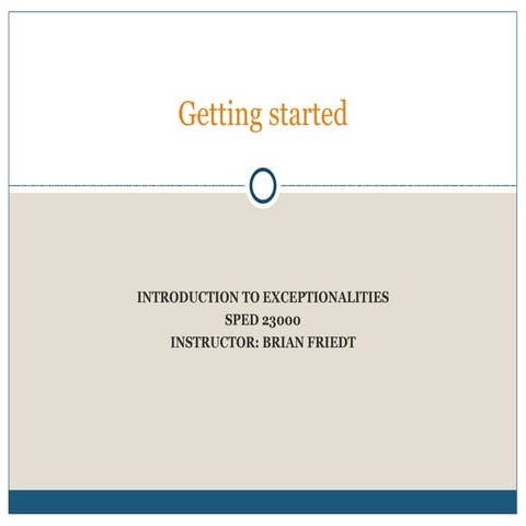 Sped 23000 introduction