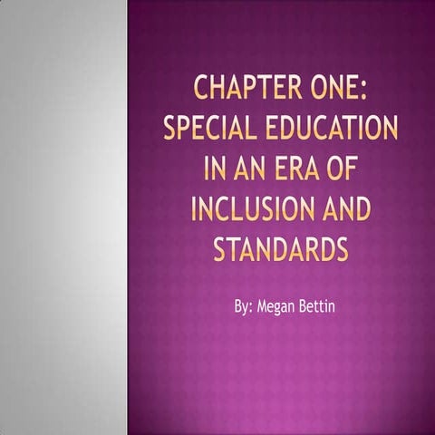 Foundation of Special and Inclusive Education | PDF