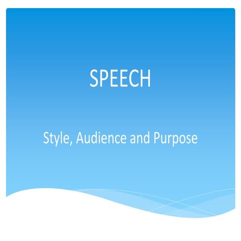 Speech | PPT