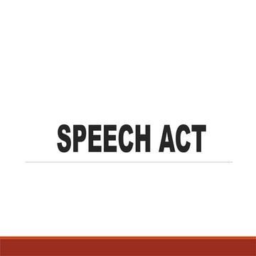 Speech Act, types of Speech Act in Pragmatics
