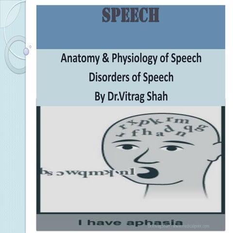 Speech disorders