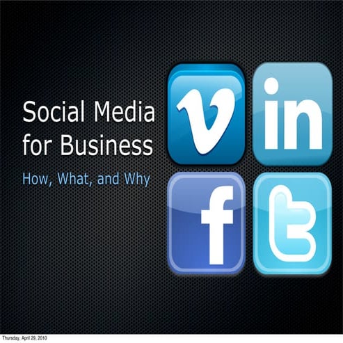 Speech: Social media for business 101