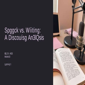 Differences between spoken and written discourse | PPT