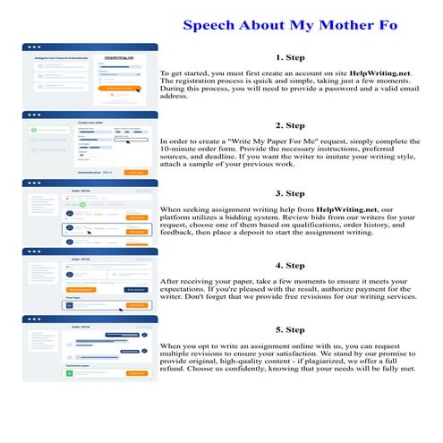 Speech About My Mother Fo