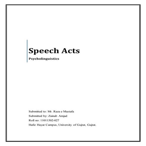 Speech act assignment