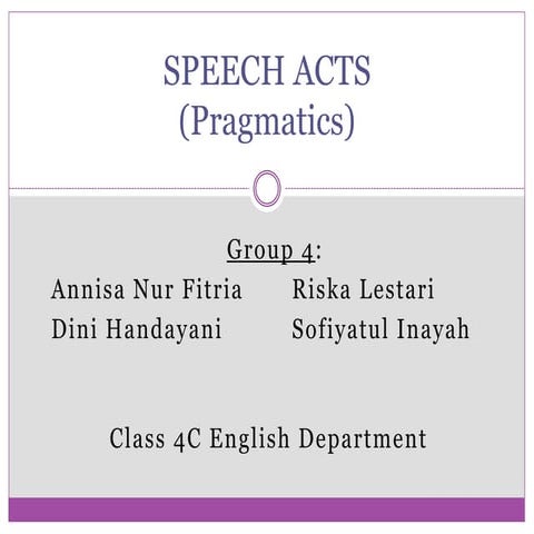 Speech acts