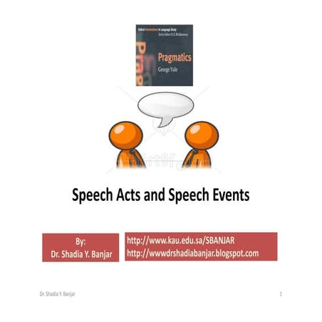 Speech Acts And Speech Events, By Dr.Shadia Yousef Banjar.Pptx